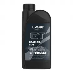 Трансмиссионное масло GT GEAR OIL 75W140 GL5, 1 л LAVR арт. LN7903