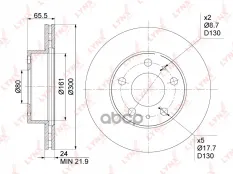 диск тормозной передний! Citroen Jumper/Relay, Fiat Ducato all 94-02 LYNXauto арт. BN1016