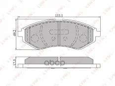 К-т дисков. тормоз. колодок CHEVROLET Aveo 05>, Kalos 05> LYNXauto арт. BD1803