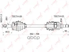 привод левый! Toyota Corolla (E15) 1.6 07-14 LYNXauto арт. CD1152