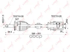 Привод в сборе перед. R LYNXauto арт. CD-1061A