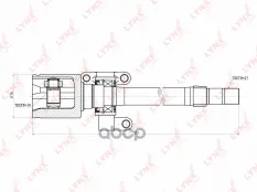ШРУС внутренний HONDA Stream (01-) передний правый LYNX LYNXauto арт. CI3404