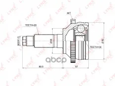 ШРУС наружный MAZDA 626(GF) 1.8-2.0 97-02 LYNXauto арт. co-5153a