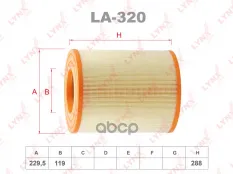 Фильтр воздушный MITSUBISHI Canter 3.0D-4.9D 01> LYNXauto арт. la-320