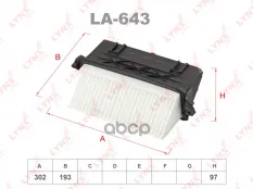 Фильтр воздушный LYNXauto арт. LA-643