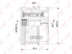 Муфта свободного хода генератора FORD Mondeo IV 2.5 07-15 / Galaxy/S-Max 2.5 06-14  VOLVO S40 II 2.0 LYNXauto арт. pa-1087