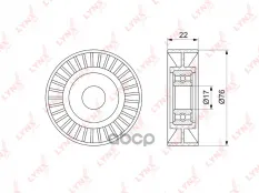Ролик натяжного механизма приводного ремня HYUNDAI Terracan 2.9D 01-06, KIA Carnival I-III 2. LYNXauto PB-5347 LYNXauto арт. PB5347