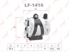фильтр топливный! Renault Megane II 2.0dCi 05> LYNXauto арт. LF1416