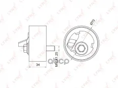 Ролик натяжной / ГРМ SUBARU Impreza(GC) 1.6-2.0 92-00 / Legacy I-II 1.8-2.2 89-99 LYNXauto арт. pb-1056