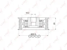 Ролик направляющий / приводной MITSUBISHI Pajero IV 3.8 07> / Pajero Sport II 3.0-3.5 08> LYNXauto арт. pb-7022