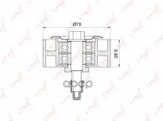 PB-7244 Ролик направляющий / приводной TOYOTA Land Cruiser Prado(120) 3.0D 00> / LYNXauto арт. PB7244