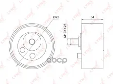 Ролик ГРМ AUDI A4 (97-06) натяжителя LYNX LYNXauto арт. PB1166