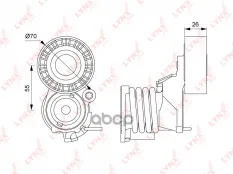 ролик натяжной с механизмом натяжения! Seat Ibiza 1.2/1.4 02>, VW Fox/Polo 1.2 02> LYNXauto арт. PT3198