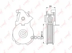 Натяжитель ремня FORD Mondeo I-III 2.5-3.0 94-07, MAZDA MPV 2.5-3.0 99-06, Tribute 3.0 00-08 LYNXauto арт. PT3053