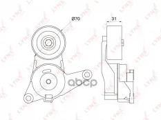 PT-3283 Натяжитель / приводной CHEVROLET Captiva 3.0-3.2 06>, OPEL Antara 3.0-3. LYNXauto арт. PT3283