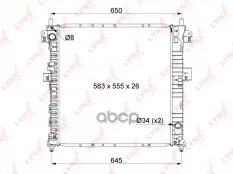 радиатор охлаждения! MКПП SsangYong Actyon I/Kyron 2.0D-2.7D 05> LYNXauto арт. RB1117
