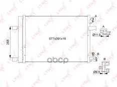 Радиатор кондиционера с осушителем MT CHEVROLET Cruze 1.4-1.8 09> / Orlando 1.4-1.8 11>  OPEL Astra LYNXauto арт. rc-0088