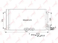 Радиатор кондиционера с осушителем LYNXauto арт. RC0095