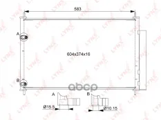 РАДИАТОР КОНДИЦИОНЕРА С ОСУШИТЕЛЕМ LYNXauto арт. RC0100
