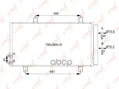 Радиатор кондиционера с осушителем TOYOTA Camry(V40) 2.4-3.5 06-14  LEXUS ES350 06-12 LYNXauto арт. rc-0104