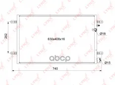 Радиатор кондиционера AUDI A6 2.0-4.2 04-11 LYNXauto арт. rc-0132
