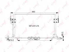 РАДИАТОР КОНДИЦИОНЕРА LYNXauto арт. RC0180