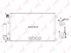 Радиатор кондиционера LYNXauto арт. RC0212