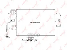 BP4K-61-480B RC-0369 Радиатор кондиционера LYNXauto LYNXauto арт. RC-0369
