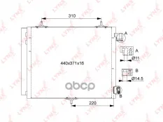 Радиатор кондиционера с осушителем LYNXauto арт. RC0407