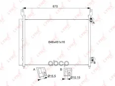 Радиатор кондиционера с осушителем RENAULT Koleos I 2.0-2.5 08> LYNXauto арт. rc-0429