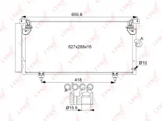 Радиатор кондиционера с осушителем LYNXauto арт. RC0448