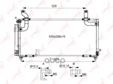 Радиатор кондиционера с осушителем LYNXauto арт. RC-0455