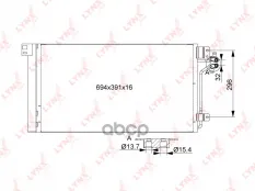 7H0820411B RC-0524 Радиатор кондиционера LYNXauto LYNXauto арт. RC-0524