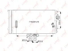 Радиатор кондиционера с осушителем LYNXauto арт. RC0525