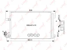Радиатор кондиционера LYNXauto арт. RC-0527