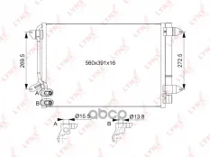 Радиатор кондиционера с осушителем LYNXauto арт. RC0528