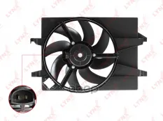 вентилятор радиатора с кожухом! Ford Fiesta V 1.25-1.4 01>/Fusion 02>, Mazda 2 LYNXauto арт. RF1012