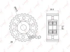 Ролик направляющий / ГРМ TOYOTA Hiace 2.4D 90-06 / Hilux 2.4D 88-05 / Land Cruiser(70) 2.4D 90-96 LYNXauto арт. pb-3038