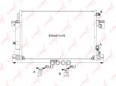 Радиатор кондиционера с осушителем LYNXauto арт. RC0074