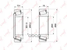 Комплект ступичного подшипника MERCEDES-BENZ E200K-63(W211,2) 02>, CLS250D-63(C218,9) 04> LYNXauto арт. WB1283
