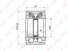 подшипник ступицы передней! Nissan Sunny N14 90>/Almera 95> LYNXauto арт. WB1109