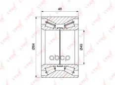 подшипник ступицы задней! роликовый MB Sprinter all 95> LYNXauto арт. WB1156
