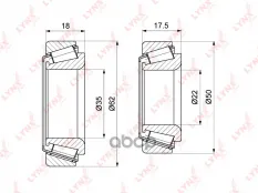 подшипник ступицы передней! MB W203/W204 00> / C209 02> LYNXauto арт. WB1282