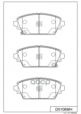 Колодки тормозные дисковые + противоскрипные пластины HONDA MK KASHIYAMA арт. d5106mh