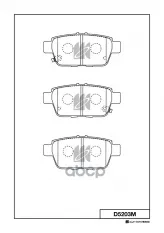 D5203M колодки дисковые задние! с антискрип. пл Honda Ridgeline 06>, Acura TL 09> MK KASHIYAMA арт. D5203M