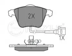 Колодки тормозные дисковые передние AUDI: A3 03-, A3 Sportback 04-, SEAT: LEON 05-, VW: EOS 06-, GOLF V 03-, PASSAT 05-, PASSAT Variant 05- Meyle арт.
