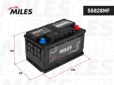 АКБ 68Ah 630A 278x175x175-B13 0(-+) Miles арт. 56828MF