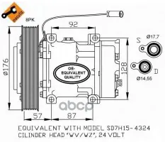 Компрессор кондиционера VOLVO TRUCK FH 16 03- NRF арт. 32700