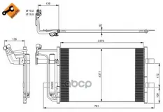 Радиатор кондиционера NRF арт. 350039