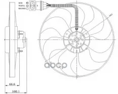 Крыльчатка с эл.мотором AUDI/VW/SKODA/SEAT NRF 47204 (1J0959455B) NRF арт. 47204